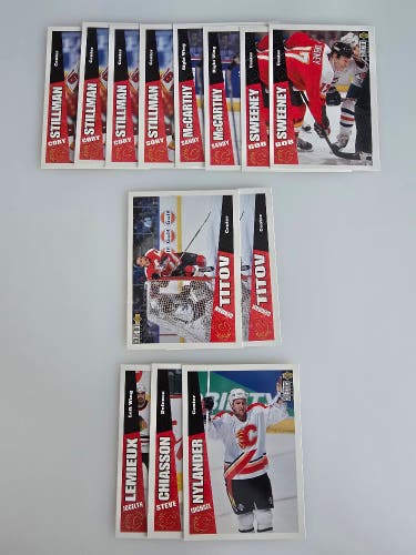 Calgary Flames - Upper Deck Collectors choice 96-97 NHL trading cards.