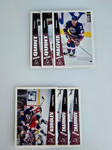 Phoenix Coyotes - Upper Deck Collectors choice 96-97 NHL trading cards.