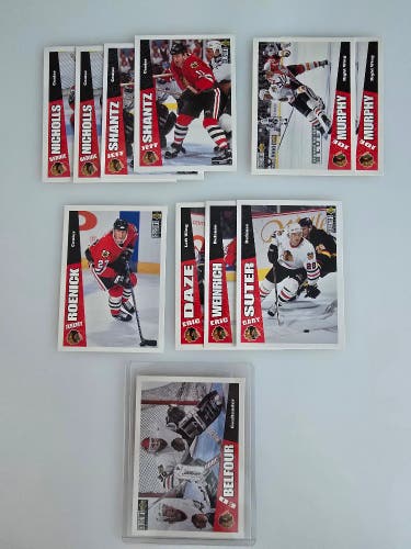 Chicago Blackhawks - Upper Deck Collectors choice 96-97 NHL trading cards.