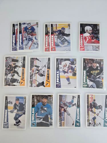 Top Stars - Upper Deck Collectors choice 96-97 NHL trading cards.