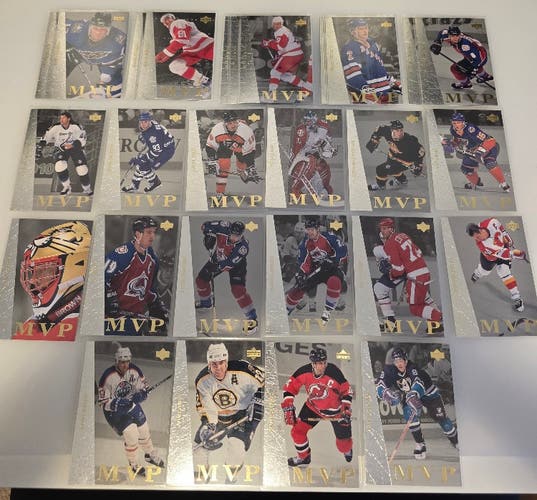 MVP - Upper Deck Collectors choice 96-97 NHL trading cards.