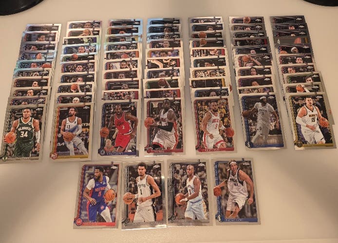 Topps Chrome 2025 Basketball trading cards.
