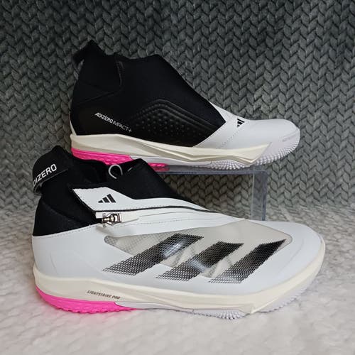 Adidas Adizero Impact Tur Men's Training Baseball Shoes White Black Pink Sz 9.5