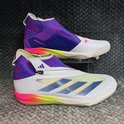 Adidas Adizero Impact+ Warp Speed Baseball Cleats White Blue IG3488 Men's Sz 12
