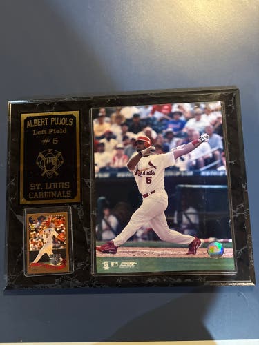St. Louis Cardinals Albert Pujols Photo and Baseball Card Wall Sign