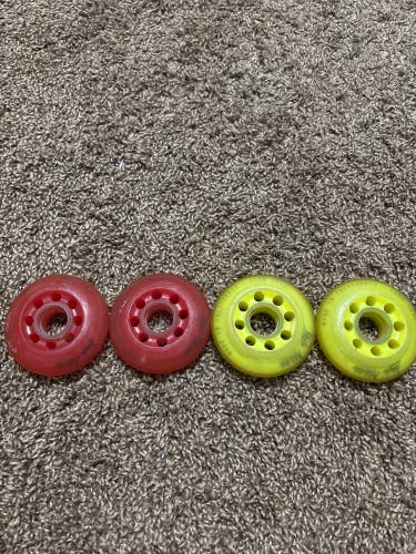 (4) Labeda 2 red 2 yellow Addictions 76mm (used)
