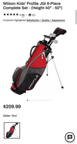 Junior Wilson Right Handed Clubs (Full Set) 4 Pieces (New)