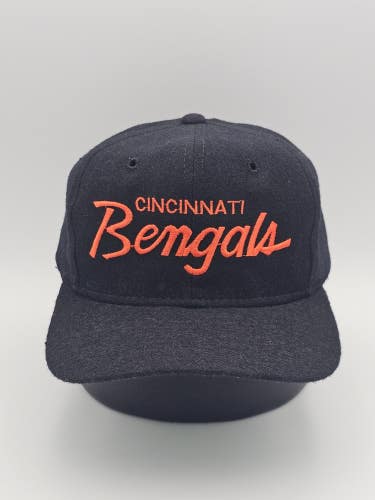 Vintage Cincinnati Bengals Sports Specialties Script NFL Wool Hat Cap Snapback