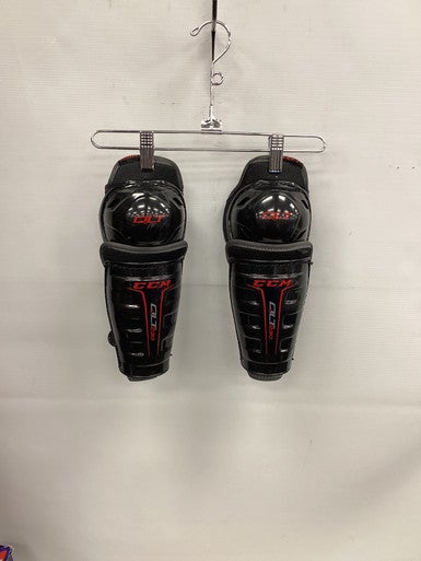Used CCM QLT 230 Youth Shin Guards Black 9" 11851-S000041641