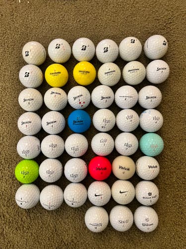 45 Assorted High Quality Golf Balls