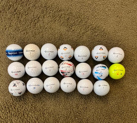 20 Assorted Taylormade Golf Balls