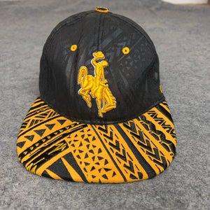 Wyoming Cowboys Mens Hat Snapback Black Gold Cap College NCAA Sports Basketball