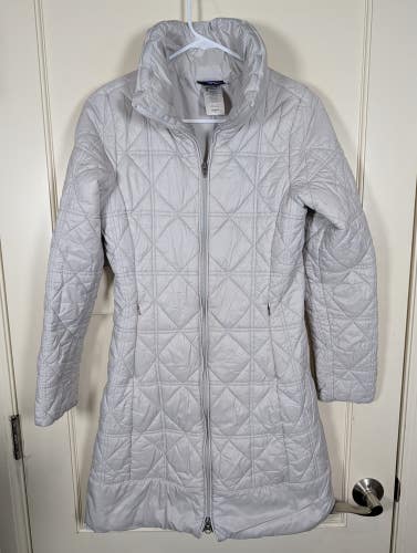 Patagonia Low Sky Gray Parka Quilted Long Winter Jacket Women's Size: S