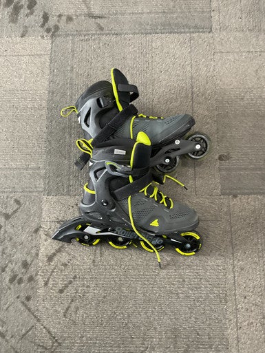 Used Rollerblade MICROBLADE 80 Senior Rec Fitness Skates Black Senior 10 11614-S000227822