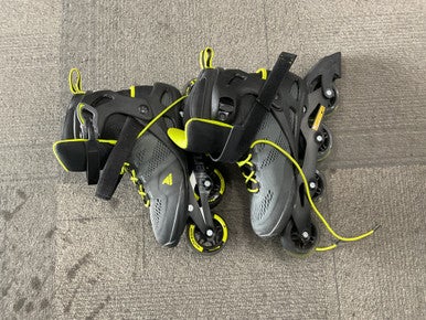 Used Rollerblade MICROBLADE 80 Senior Rec Fitness Skates Black Senior 10 11614-S000227821