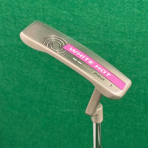 Lady Odyssey White Hot Pro #1 Chrome Plumbers-Neck 33" Putter w/Super Stroke