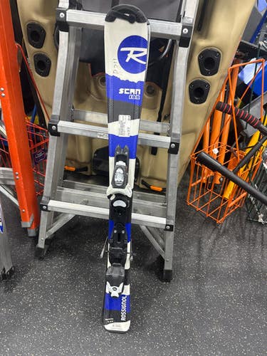 Used Rossignol SCAN 100 Boys DH Ski/Binding Navy Blue 100 cm 11337-S000476867