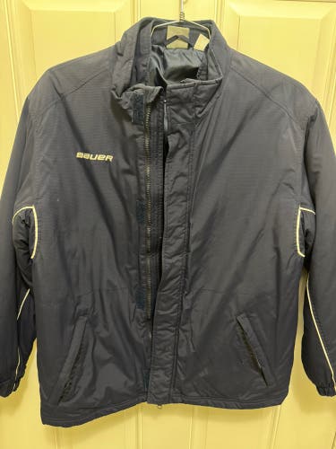 Bauer Heavyweight Winter Jacket (2-in-1) — Navy Blue — Youth XL