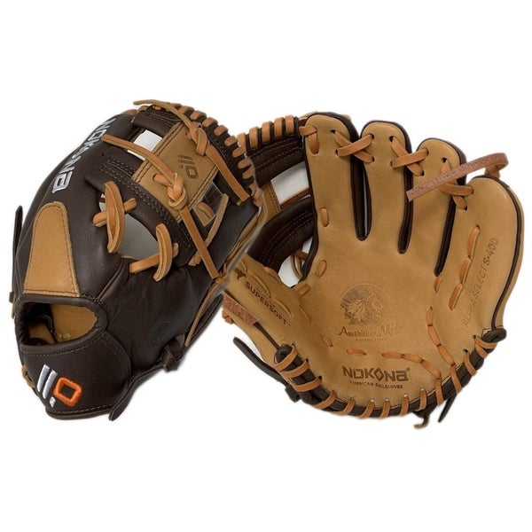 Nokona Alpha S-400 I Web Baseball Glove Intermediate Age 11.5 Select Fit