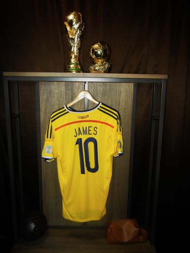 Colombia 2014/15 Home Jersey James Rodríguez #10 Size L Yellow Adidas shirt