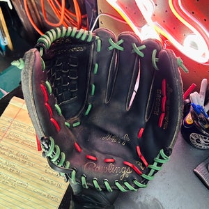 Rawlings RBG39B Ken Griffey Jr. Baseball Glove (Conditioned & Relaced in Green/Red)