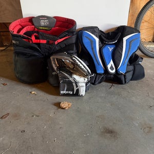 Vaughn Goalie Chest Protector (Used) Used Bauer goalie pants Reebok glove