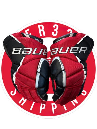 Black/Red Bauer Vapor X:40 Gloves 14" (Used)