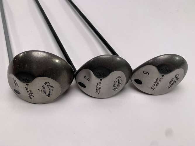 Callaway Big Bertha Warbird Wood Set Driver 3 5 | 10* 15* 18* RCH 96 Regular RH