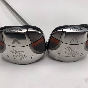 Callaway FT-i Squareway 5 & 7 Fairway Wood Set 18* 21* Fujikura Sakura Ladies RH