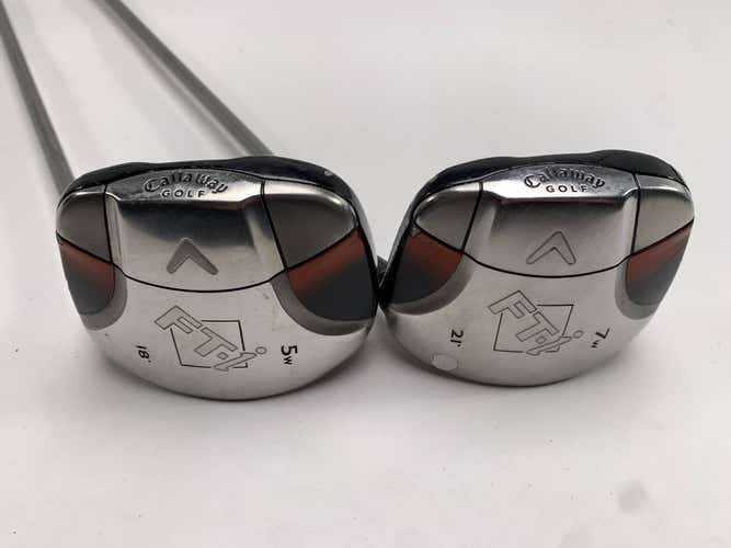 Callaway FT-i Squareway 5 & 7 Fairway Wood Set 18* 21* Fujikura Sakura Ladies RH