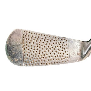 JW Sawyer Special Accurate Dot Face Mid Iron RH Hickory Shaft 37" Leather Grip