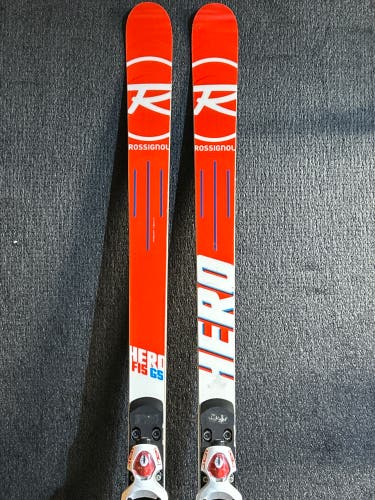 Rossignol Hero FIS GS Pro 195 cm Racing Skis With Bindings Max Din 18 (Used)