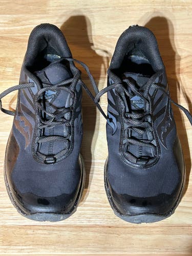 Black Unisex Size M 8.5 (W 9.5) Saucony Peregrine 12 Shoes (Used)