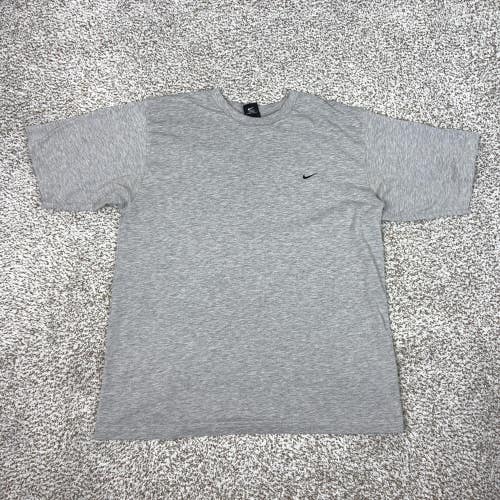 Vintage Nike Shirt Mens Large Gray Embroidered Swoosh Cotton Tee T Sports 90s