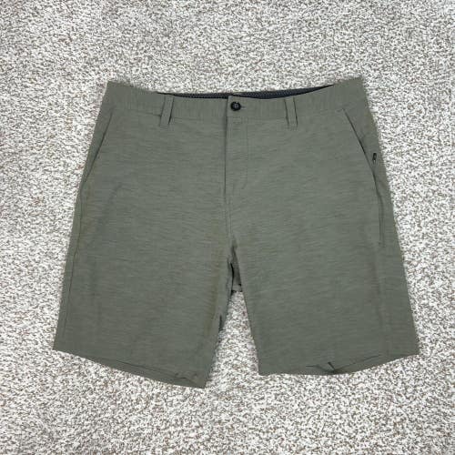 Vuori Shorts Mens 34 Green Performance Chino Stretch Golf Aim Casual 9" Sport
