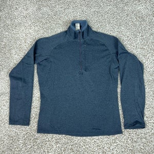 Patagonia Pullover Mens Medium Blue Capilene Baselayer Quarter Zip Top Hiking