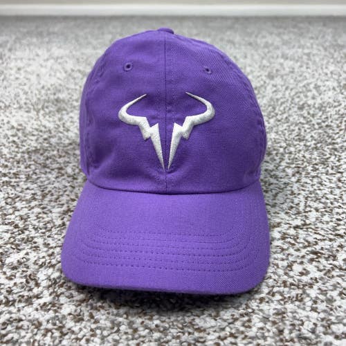 Nike Logo Hat Cap Strap Back Mens Purple Rafael Nadal Rafa Bull Tennis Aerobill