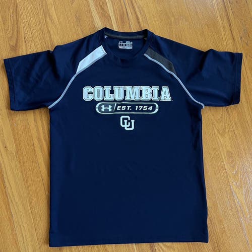 Columbia University Navy Blue Graphic T-Shirt Under Armour heatgear Blue Lions