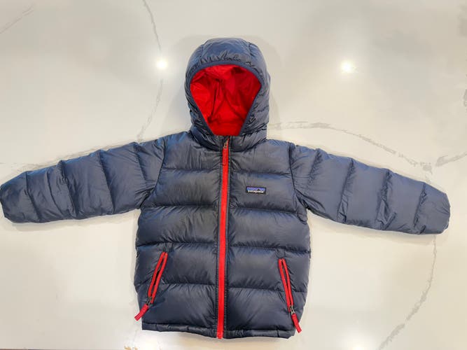 Blue 4T Boys Patagonia Hooded Down Jacket (Used)