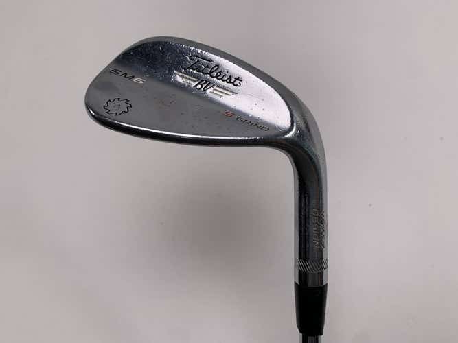 Titleist Vokey SM6 Tour Chrome Sand Wedge SW 54* 10 Bounce Wedge Steel Mens RH