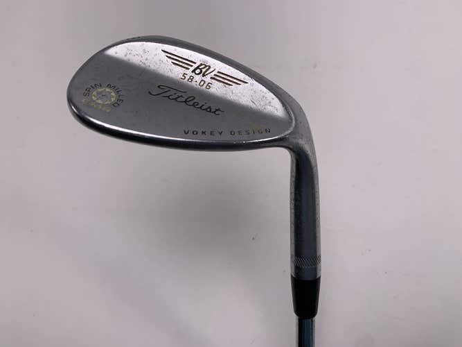 Titleist Vokey Spin Milled SM4 Chrome Lob Wedge LW 58* 6 Bounce Wedge Mens RH