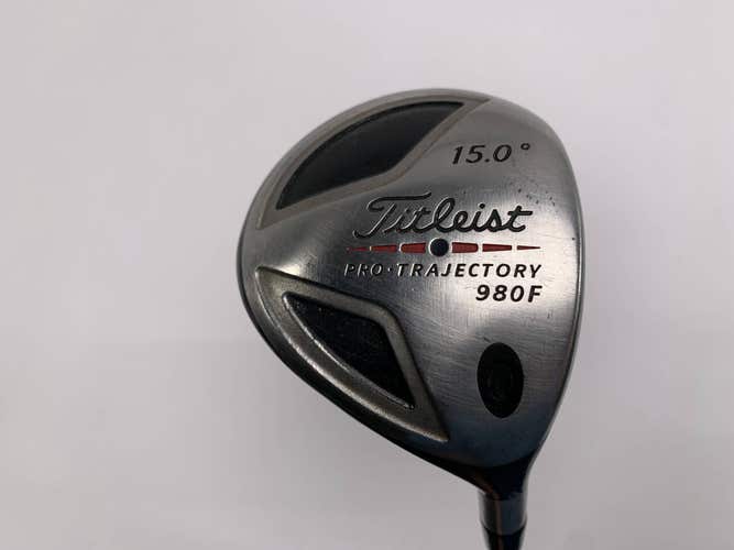 Titleist 980 F 3 Fairway Wood 15* 4360 Regular Graphite Mens RH Midsize Grip
