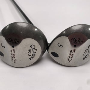 Callaway Big Bertha Warbird 3 & 5 Fairway Wood Set 15* 18* RCH 96 Mens RH