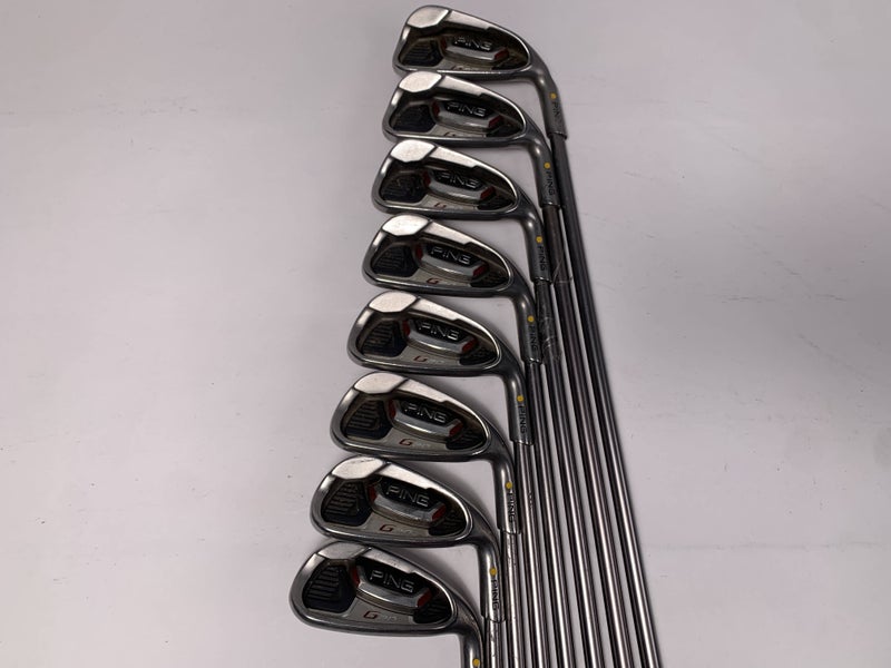 Ping G20 Iron Set 4-PW+GW Gold Dot 4* Flat TFC 169 I Stiff Graphite Mens RH