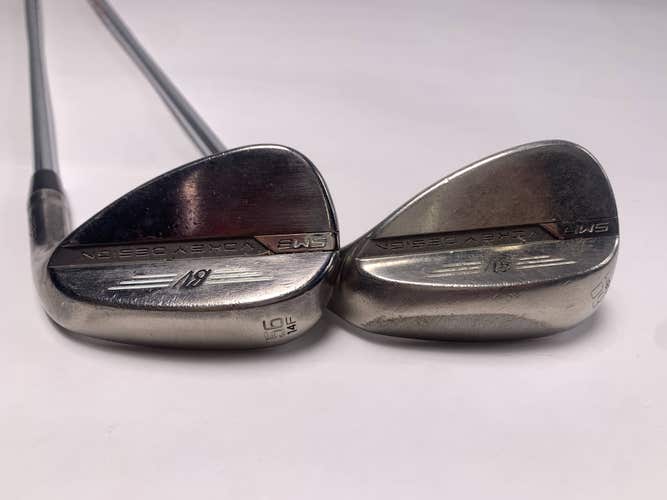 Titleist Vokey SM8 Brushed Steel Wedge Set 56* 14 | 60* 8  AMT Red R300 Mens RH