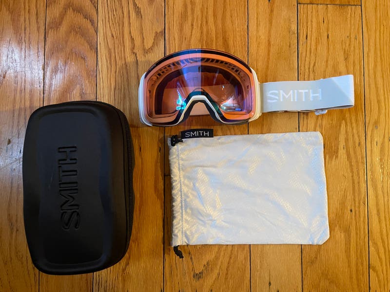 Smith 4D Mag Goggles - White Vapor w/ Rose Flash Lens