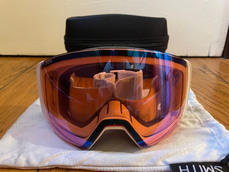 Smith 4D Mag Goggles - White Vapor w/ Rose Flash Lens