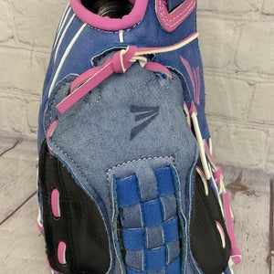 Easton NATURAL SERIES Youth Leather Fast-Pitch Baseball Glove 12" Blue Pink