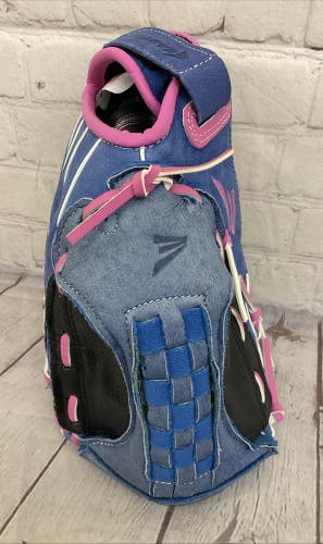 Easton NATURAL SERIES Youth Leather Fast-Pitch Baseball Glove 12" Blue Pink