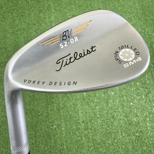 Titleist Vokey Spin Milled SM4 Chrome Wedge Gap GW 52 08 Stiff Left Handed